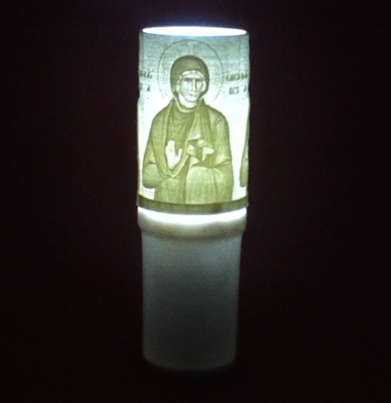 Ηλεκτρικό κερί μπαταρίας με την Αγία Ελισάβετ
