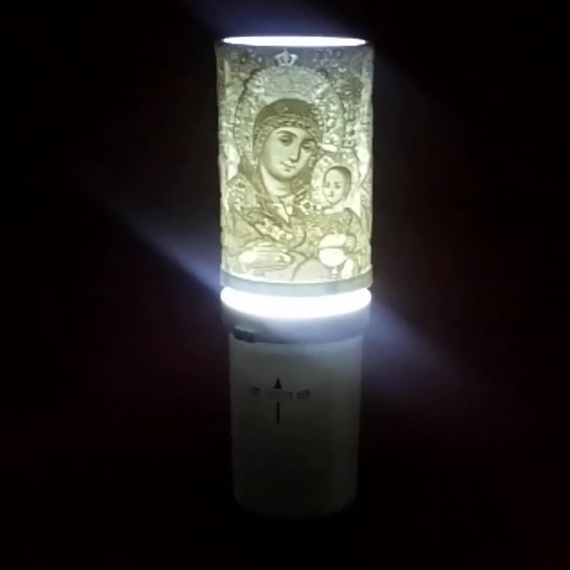 Ηλεκτρικό κερί μπαταρίας με την Παναγία Βηθλεεμίτισσα
