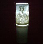 Ηλεκτρικό κερί μπαταρίας με την Αγία Αλεξάνδρα