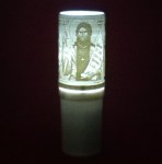 Ηλεκτρικό κερί μπαταρίας με τον Άγιο Αλέξιο
