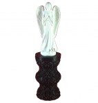 Άγαλμα αγγέλου σε καντήλι ψηφίδα μαύρο