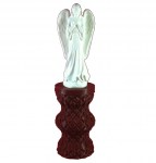 Άγαλμα αγγέλου σε καντήλι ψηφίδα μπορντό