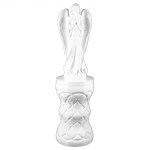Άγαλμα αγγέλου σε καντήλι μωσαϊκό λευκό