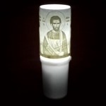 Ηλεκτρικό κερί μπαταρίας με τον Άγιο Αριστοτέλη