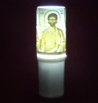 Ηλεκτρικό κερί μπαταρίας με τον Άγιο Ευγένιο