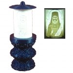Ηλεκτρικό καντήλι με τον τον Άγιο Φιλούμενο μικρό μπλε