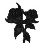 Τριαντάφυλλο διπλό πλαστικό μαύρο
