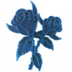 Τριαντάφυλλο διπλό πλαστικό μπλε