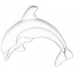 Δελφίνι πλαστικό λευκό