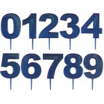 Αριθμοί γενεθλίων για κεράκια μπλε