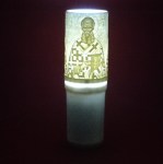 Ηλεκτρικό κερί μπαταρίας με τον Άγιο Γρηγόριο Ναζιανζηνό τον Θεολόγο