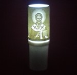 Ηλεκτρικό κερί μπαταρίας με τον Άγιο Λεωνίδα