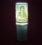 Ηλεκτρικό κερί μπαταρίας με τον Άγιο Μάμα