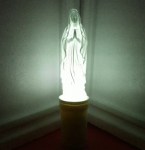 Ηλεκτρικό κερί με άγαλμα Παναγίας με λευκό φως