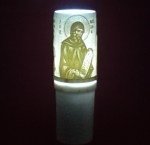 Ηλεκτρικό κερί μπαταρίας με τον Άγιο Νείλο