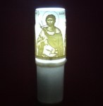 Ηλεκτρικό κερί μπαταρίας με τον Άγιο Νικήτα