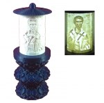 Ηλεκτρικό καντήλι με τον Άγιο Βαρνάβα μικρό μπλε